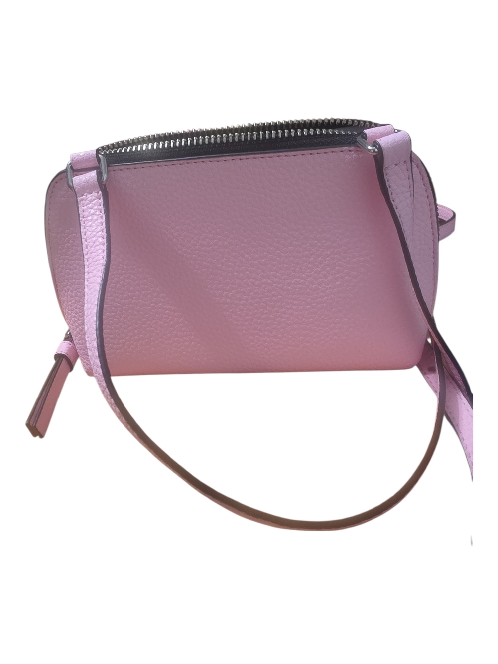 Authentic Small Marc Jacobs Pink Pebbled Leather Crossbody with Pom Doll Charm - Picture 2 of 6